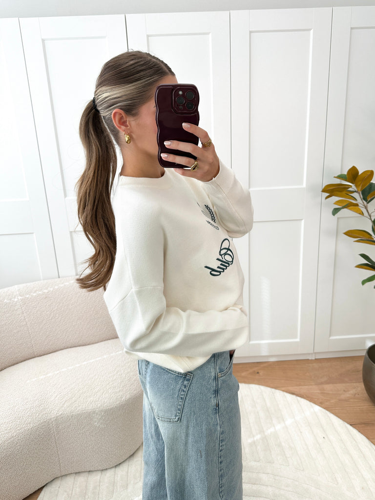 Witte tennis club sweater