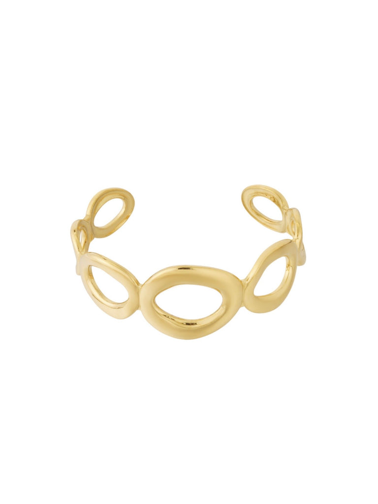 Gouden verstelbare armband met rondjes/circles