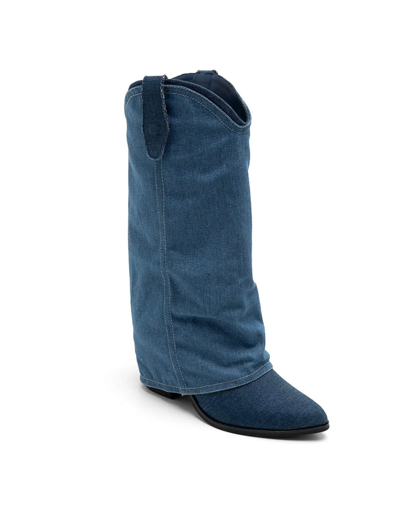 Denim cowboy laarzen